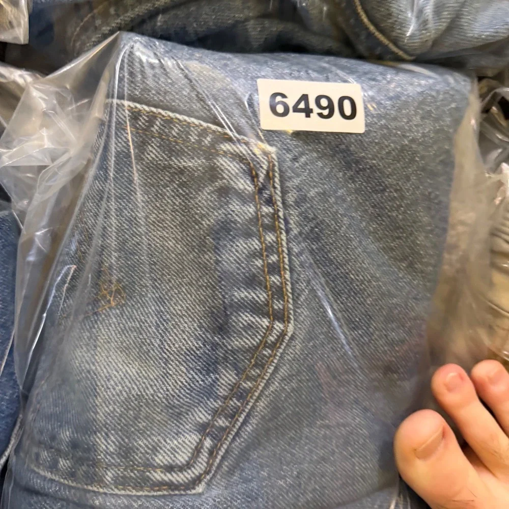 Levis 505 Vintage Orange Tab Regular Fit Straight Leg‎ Jeans Blue 36x33